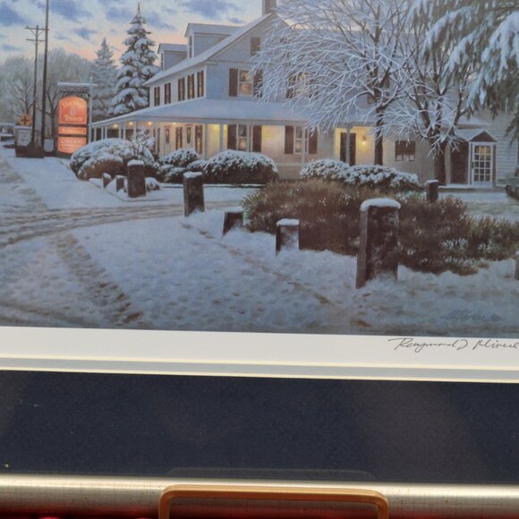 Raymond Olivere art buckley's tavern Deleware winter artwork print - Picture 2 of 5